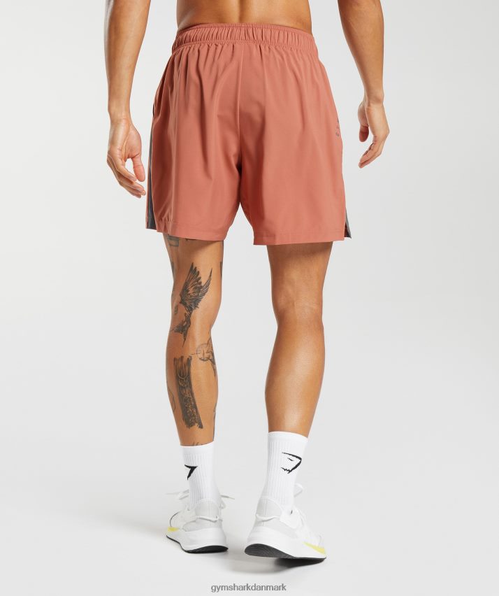 Mænd Gymshark sportsshorts N4ZDDN531 persimmon rød/silhuet grå