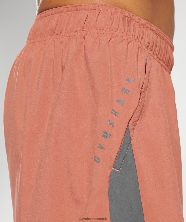Mænd Gymshark sportsshorts N4ZDDN531 persimmon rød/silhuet grå