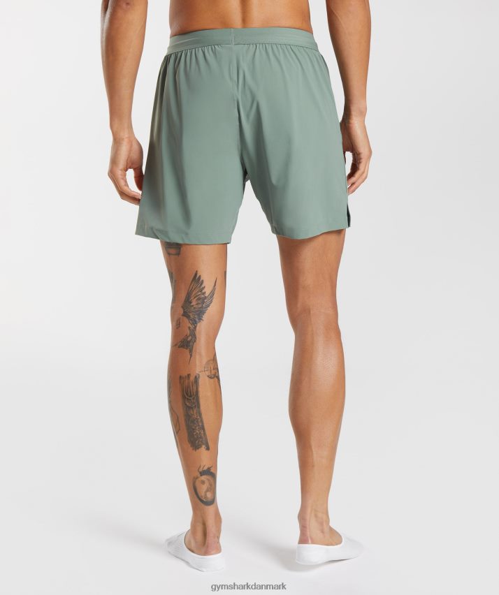 Mænd Gymshark studie shorts N4ZDDN566 pilegrøn