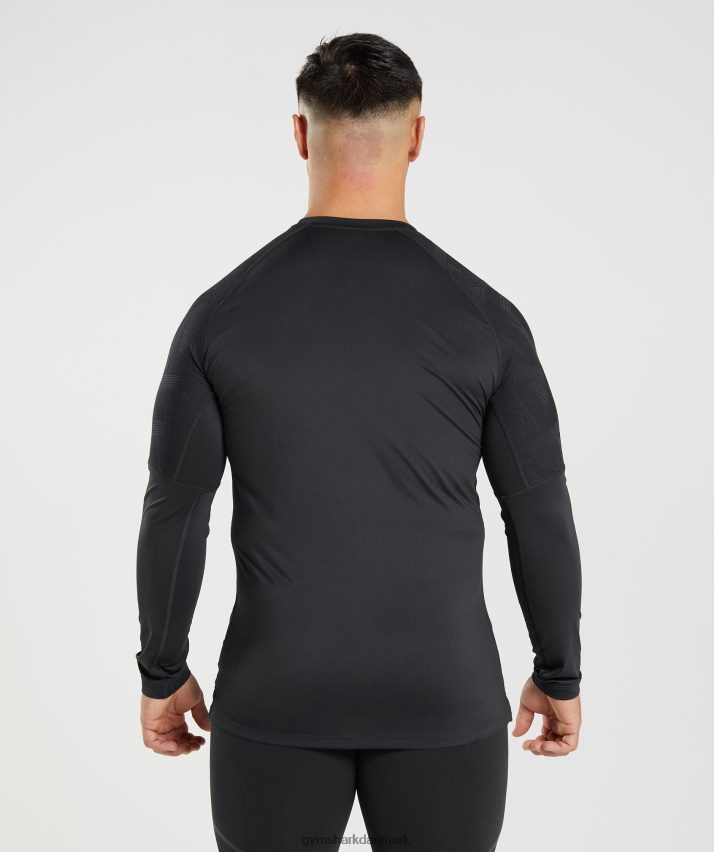 Mænd Gymshark 315 langærmet t-shirt N4ZDDN622 sort