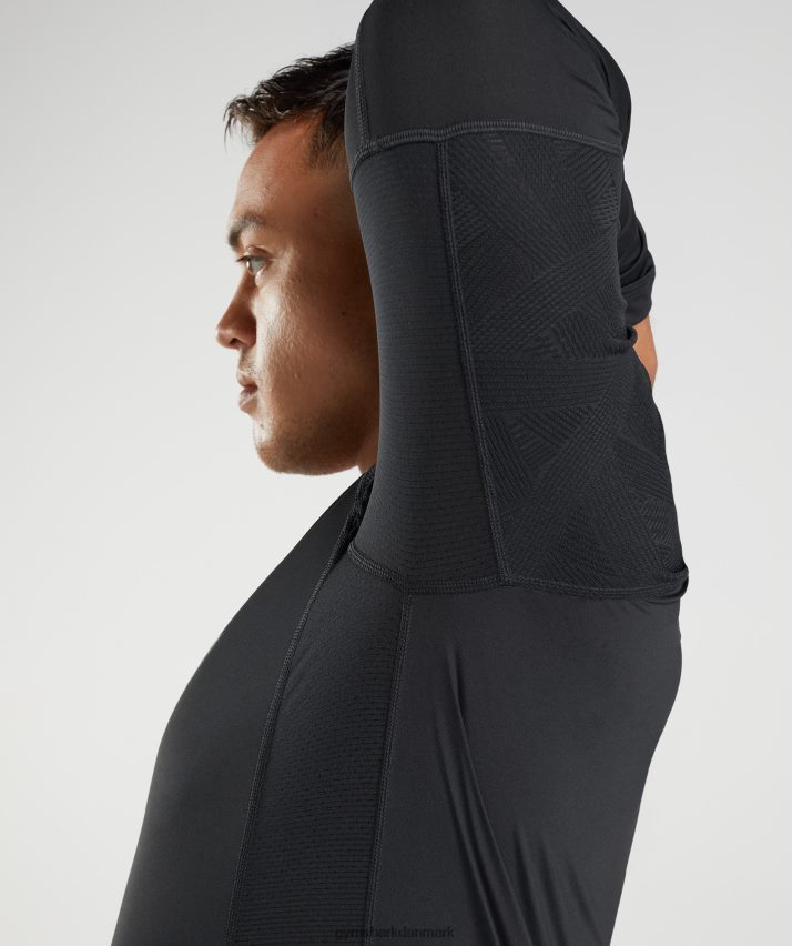 Mænd Gymshark 315 langærmet t-shirt N4ZDDN622 sort