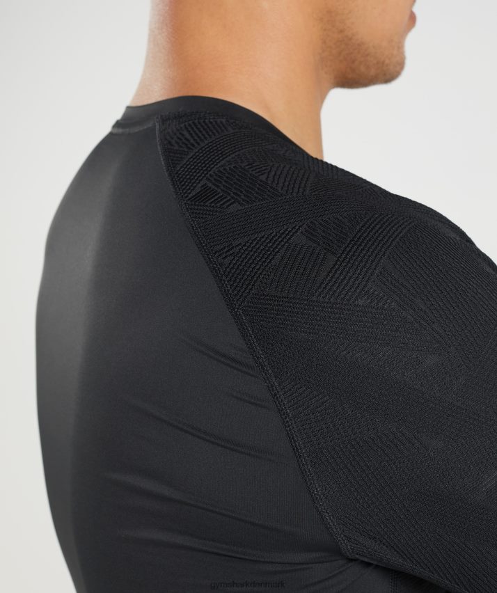 Mænd Gymshark 315 langærmet t-shirt N4ZDDN622 sort