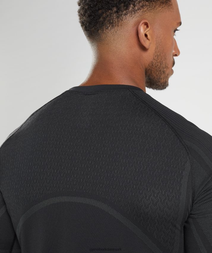 Mænd Gymshark 315 langærmet t-shirt N4ZDDN696 sort