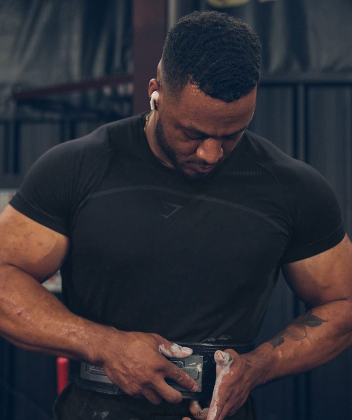 Mænd Gymshark 315 sømløs t-shirt N4ZDDN778 sort