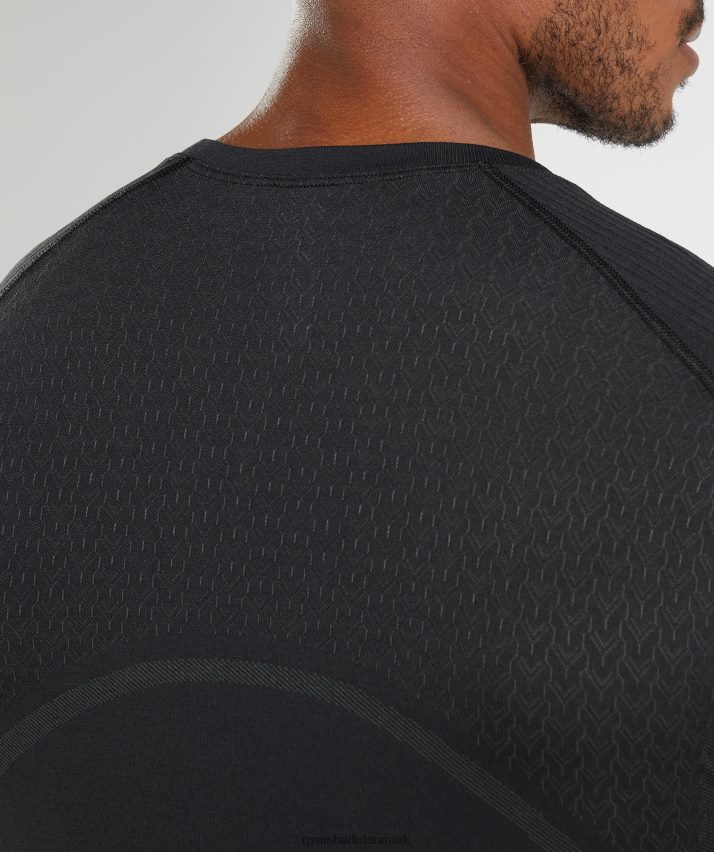 Mænd Gymshark 315 sømløs t-shirt N4ZDDN778 sort