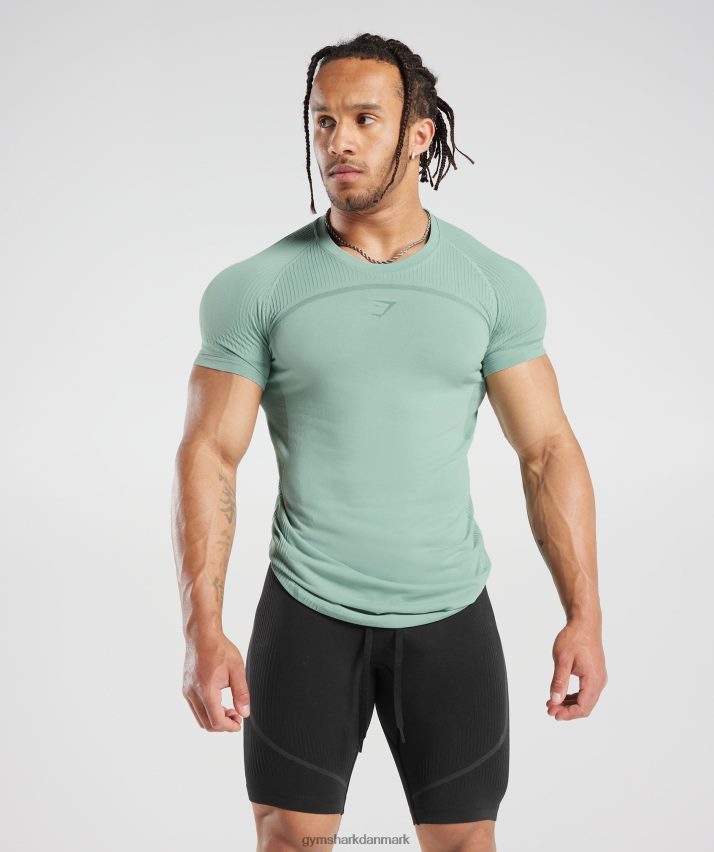 Mænd Gymshark 315 sømløs t-shirt N4ZDDN779 frost blågrøn/blæk blågrøn