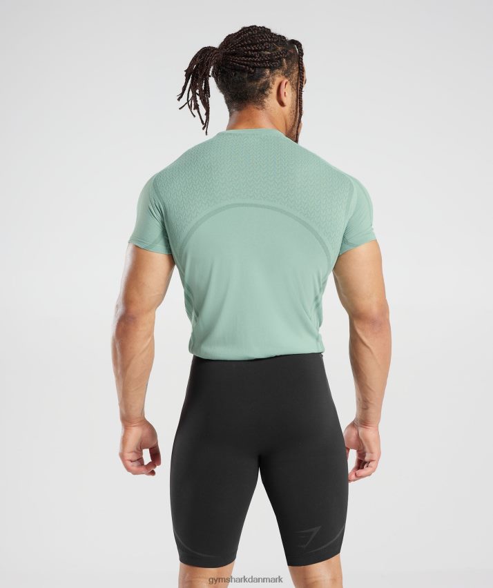 Mænd Gymshark 315 sømløs t-shirt N4ZDDN779 frost blågrøn/blæk blågrøn