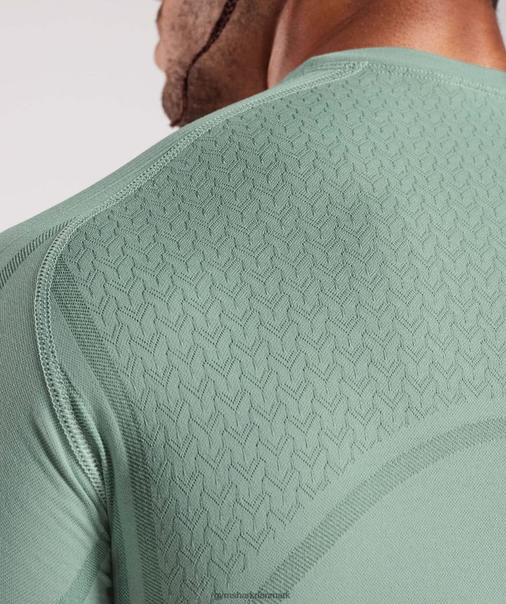 Mænd Gymshark 315 sømløs t-shirt N4ZDDN779 frost blågrøn/blæk blågrøn