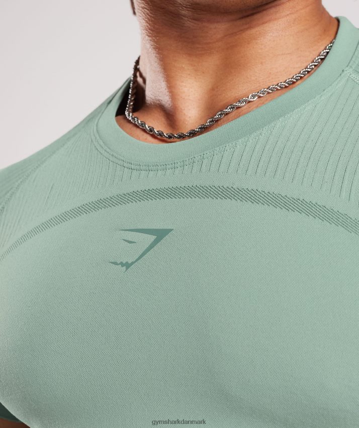 Mænd Gymshark 315 sømløs t-shirt N4ZDDN779 frost blågrøn/blæk blågrøn