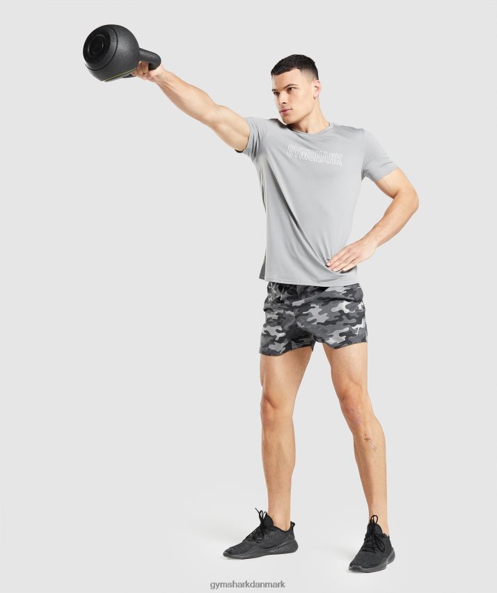 Mænd Gymshark ankomst grafisk t-shirt N4ZDDN665 røgfarvet