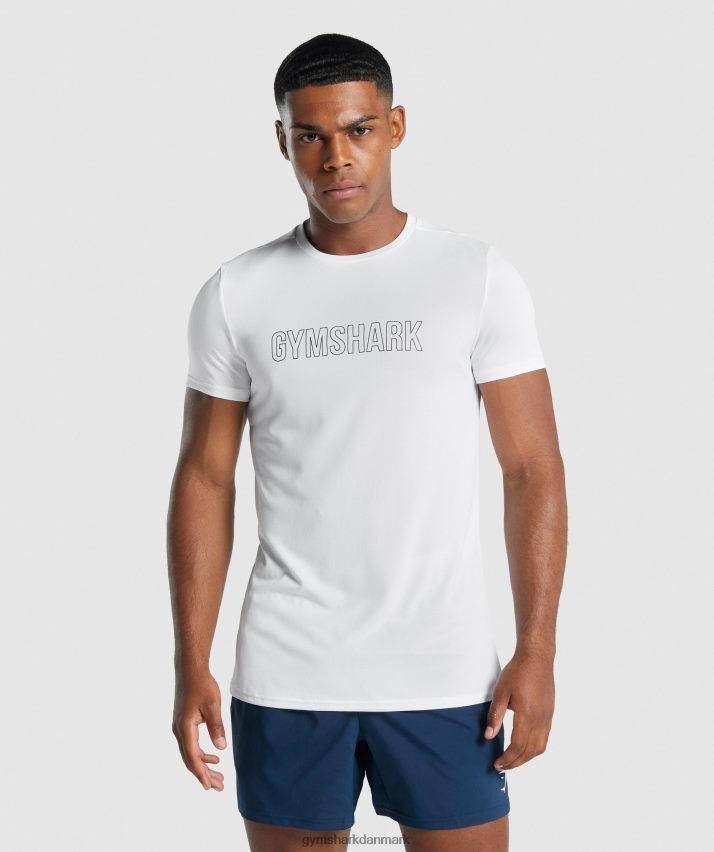 Mænd Gymshark ankomst grafisk t-shirt N4ZDDN666 hvid