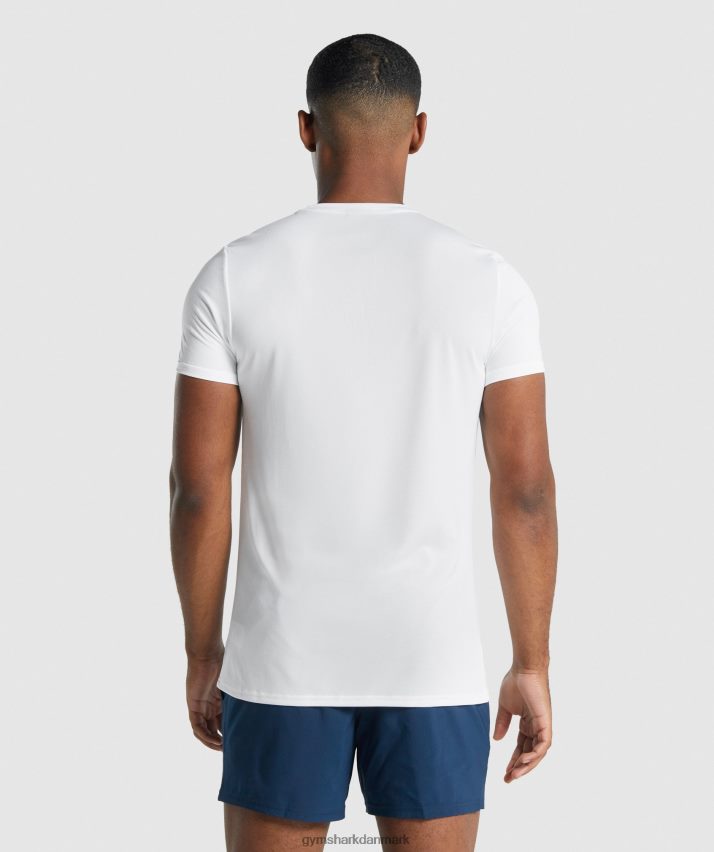Mænd Gymshark ankomst grafisk t-shirt N4ZDDN666 hvid