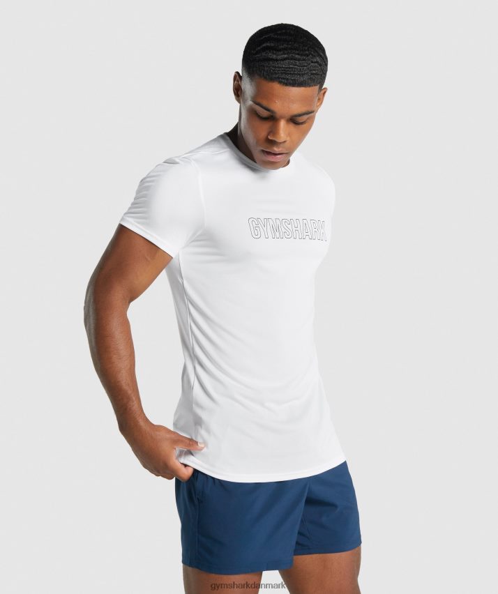 Mænd Gymshark ankomst grafisk t-shirt N4ZDDN666 hvid