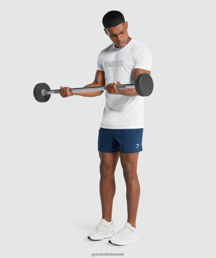 Mænd Gymshark ankomst grafisk t-shirt N4ZDDN666 hvid