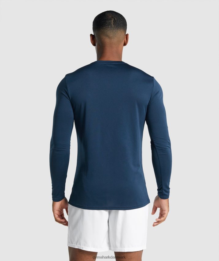 Mænd Gymshark ankomst langærmet grafisk t-shirt N4ZDDN669 flåde