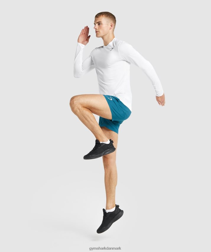 Mænd Gymshark ankomst langærmet t-shirt N4ZDDN649 hvid