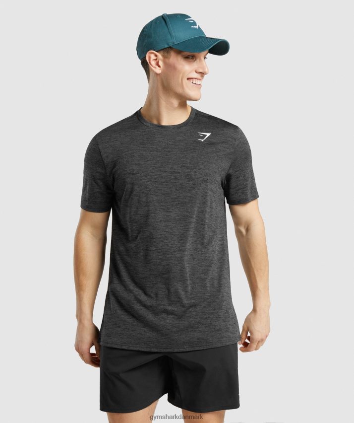 Mænd Gymshark ankomst mergel t-shirt N4ZDDN612 sort