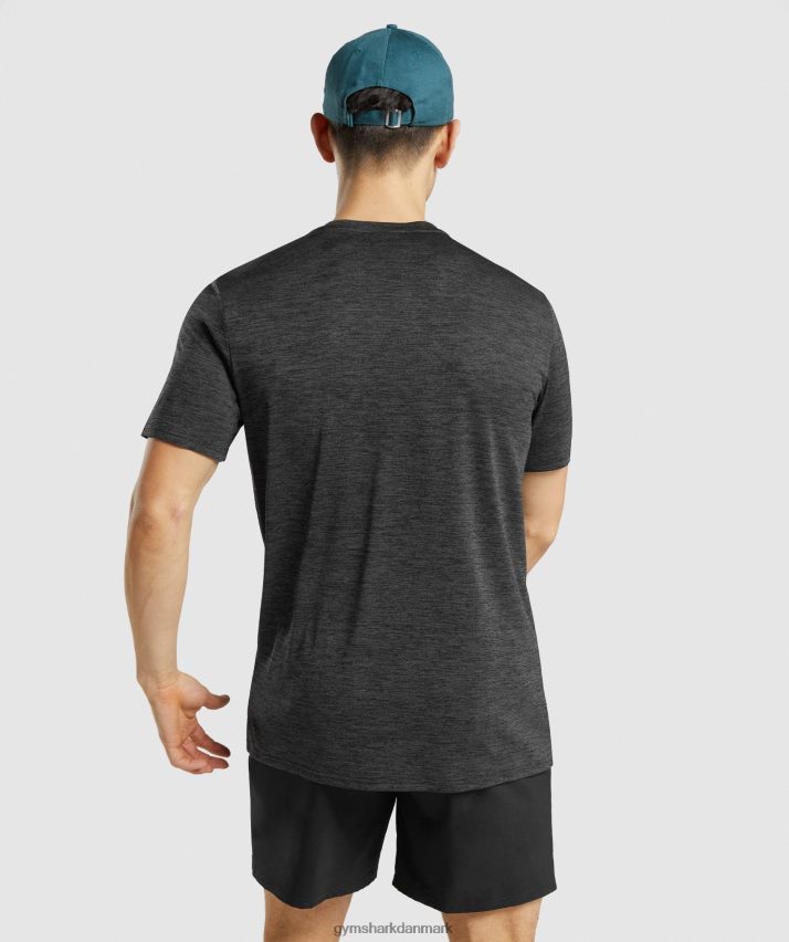 Mænd Gymshark ankomst mergel t-shirt N4ZDDN612 sort