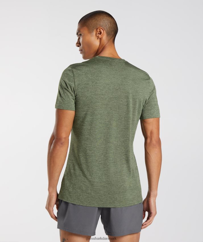 Mænd Gymshark ankomst mergel t-shirt N4ZDDN639 kerne oliven/kalamata oliven mergel