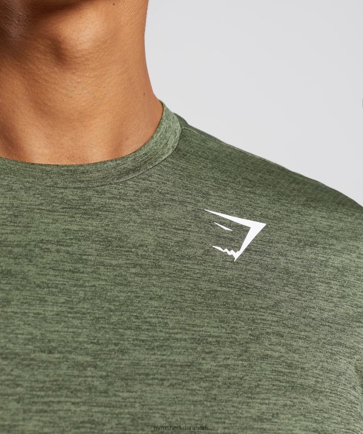 Mænd Gymshark ankomst mergel t-shirt N4ZDDN639 kerne oliven/kalamata oliven mergel