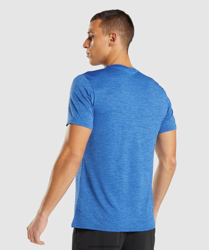 Mænd Gymshark ankomst mergel t-shirt N4ZDDN679 atletisk blå/spydblå mergel