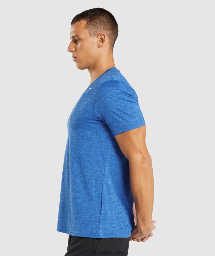 Mænd Gymshark ankomst mergel t-shirt N4ZDDN679 atletisk blå/spydblå mergel