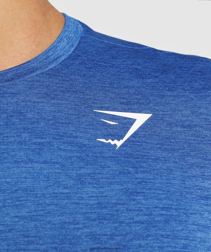 Mænd Gymshark ankomst mergel t-shirt N4ZDDN679 atletisk blå/spydblå mergel