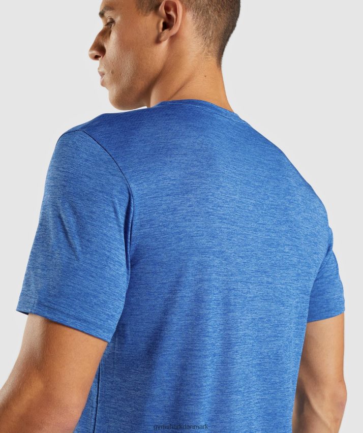Mænd Gymshark ankomst mergel t-shirt N4ZDDN679 atletisk blå/spydblå mergel