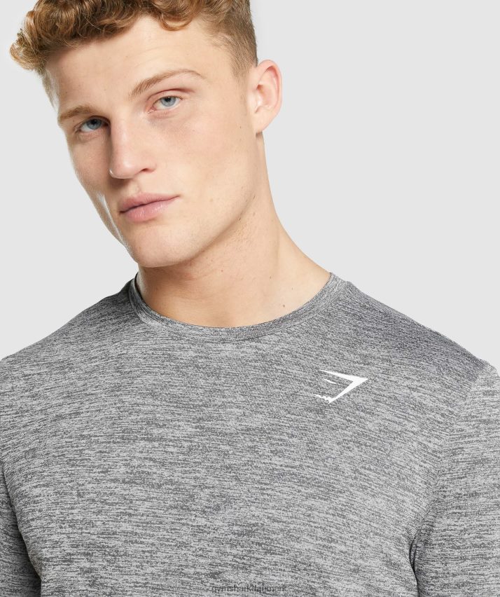 Mænd Gymshark ankomst mergel t-shirt N4ZDDN698 trækul mergel