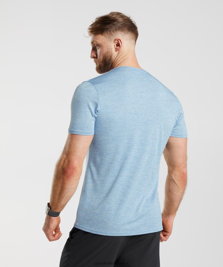 Mænd Gymshark ankomst mergel t-shirt N4ZDDN781 ozonblå/skyline blå mergel