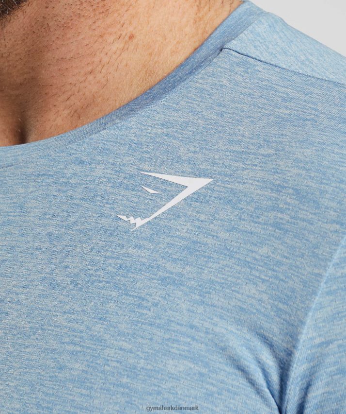 Mænd Gymshark ankomst mergel t-shirt N4ZDDN781 ozonblå/skyline blå mergel