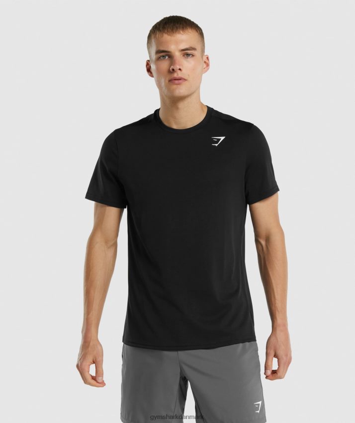 Mænd Gymshark ankomst regular fit t-shirt N4ZDDN654 sort