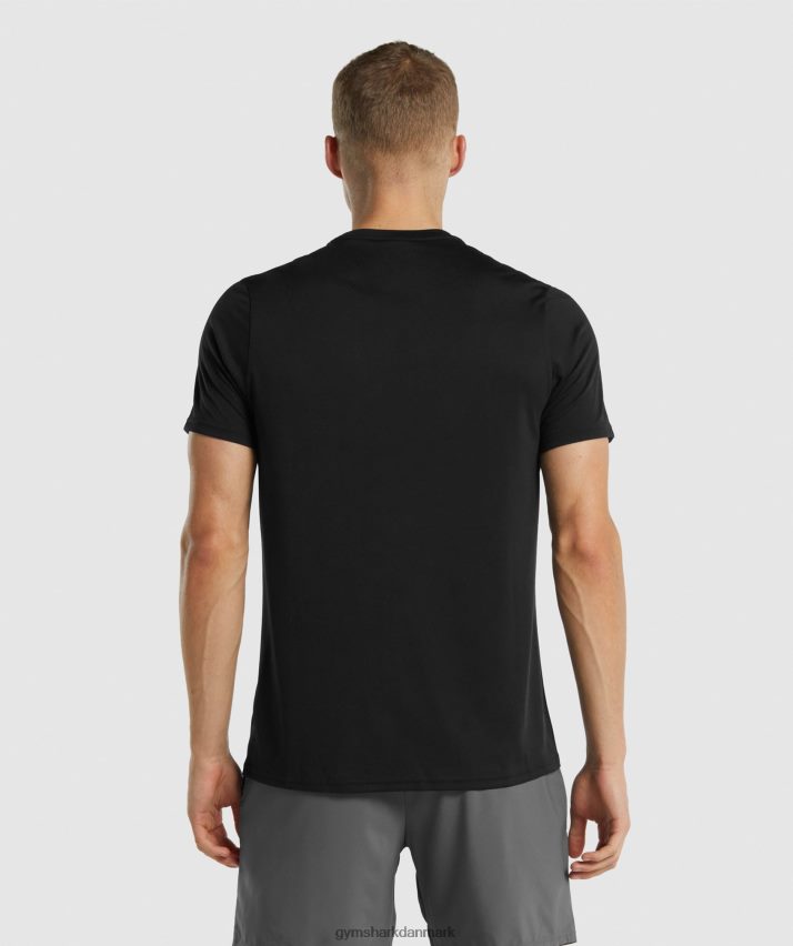Mænd Gymshark ankomst regular fit t-shirt N4ZDDN654 sort