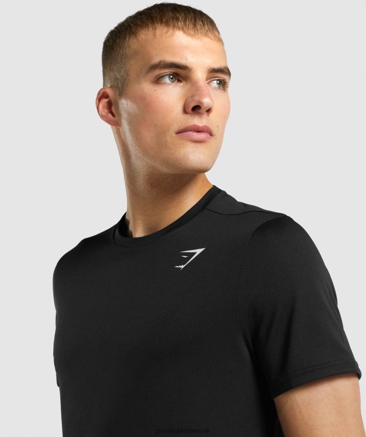 Mænd Gymshark ankomst regular fit t-shirt N4ZDDN654 sort