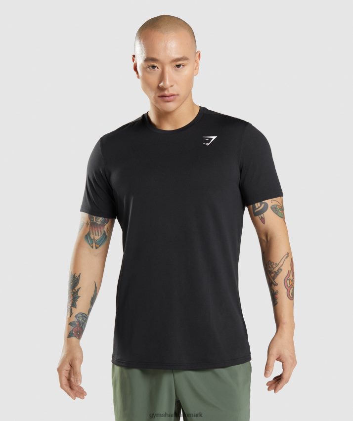 Mænd Gymshark ankomst t-shirt N4ZDDN614 sort