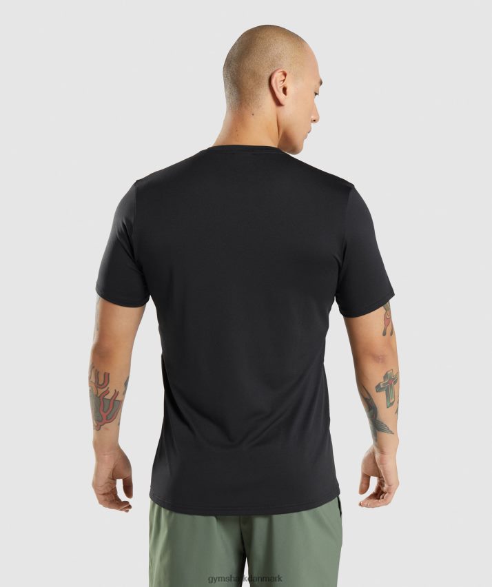 Mænd Gymshark ankomst t-shirt N4ZDDN614 sort