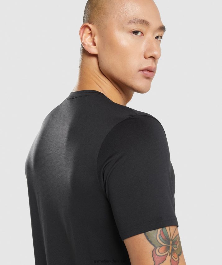 Mænd Gymshark ankomst t-shirt N4ZDDN614 sort