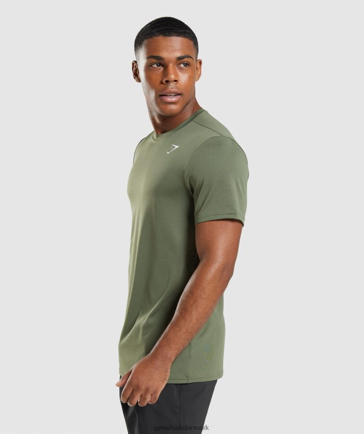 Mænd Gymshark ankomst t-shirt N4ZDDN627 kerne oliven