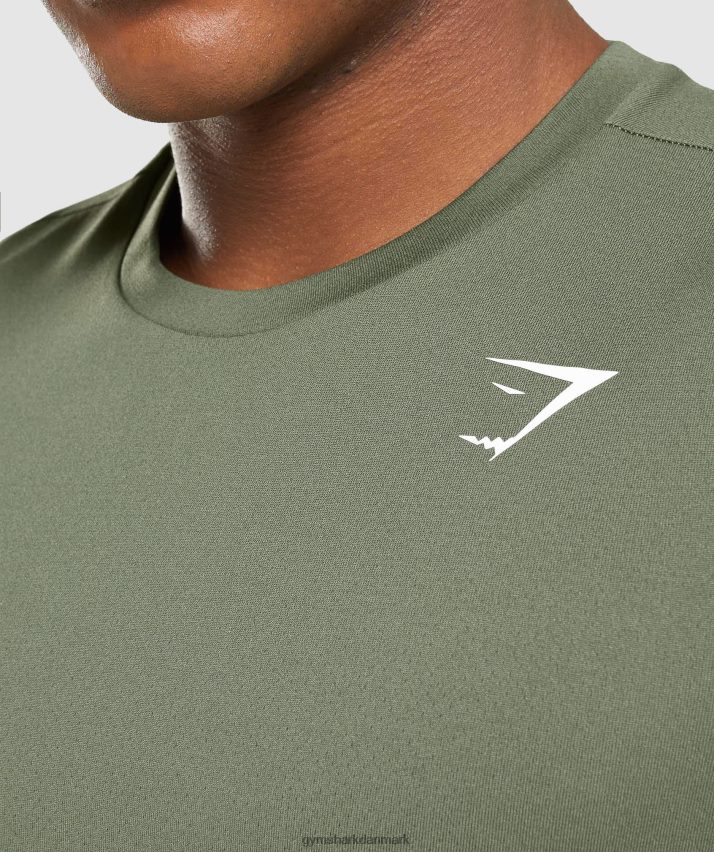 Mænd Gymshark ankomst t-shirt N4ZDDN627 kerne oliven