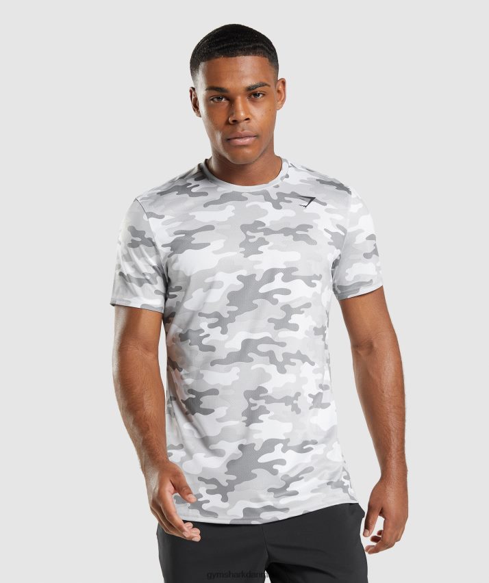 Mænd Gymshark ankomst t-shirt N4ZDDN691 lys grå camo