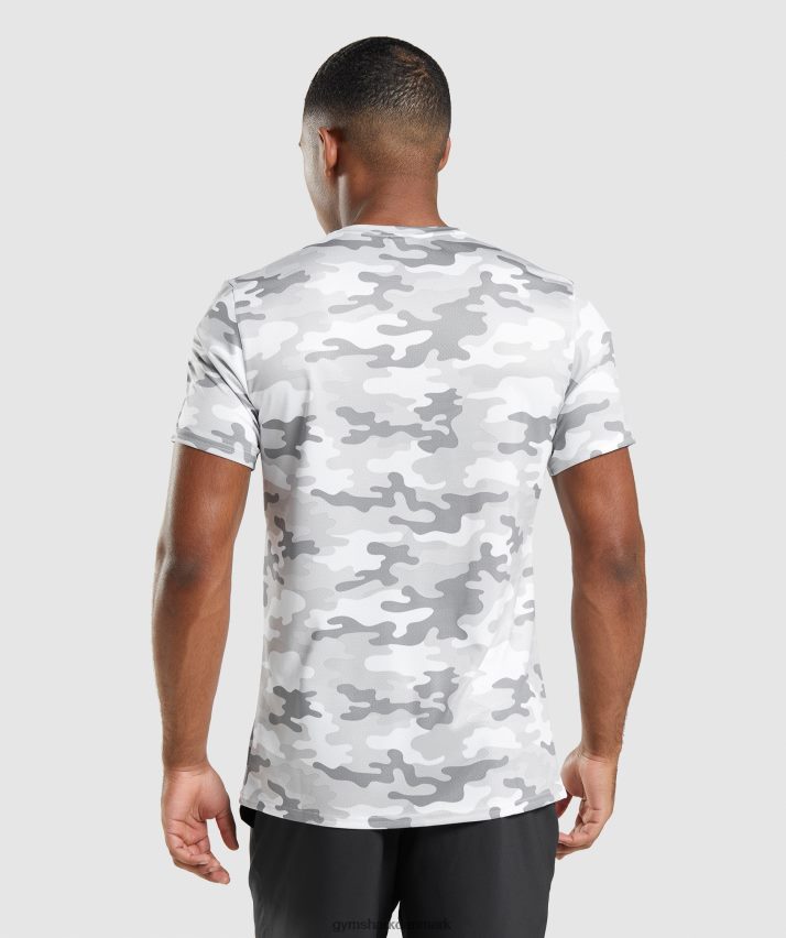 Mænd Gymshark ankomst t-shirt N4ZDDN691 lys grå camo