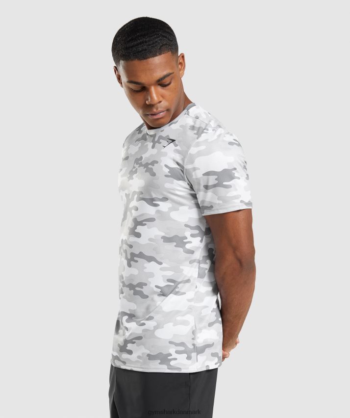 Mænd Gymshark ankomst t-shirt N4ZDDN691 lys grå camo
