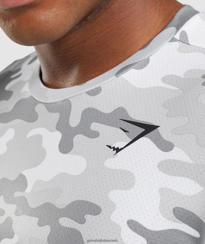 Mænd Gymshark ankomst t-shirt N4ZDDN691 lys grå camo