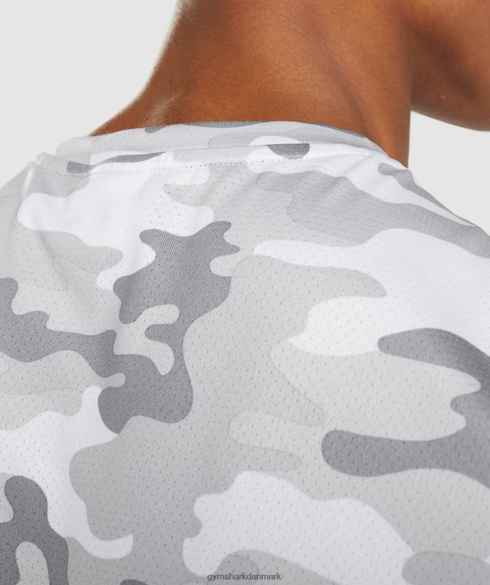Mænd Gymshark ankomst t-shirt N4ZDDN724 lysegrå print