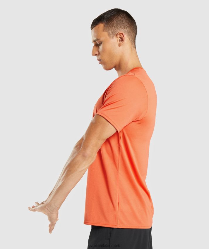 Mænd Gymshark ankomst t-shirt N4ZDDN748 papaya appelsin