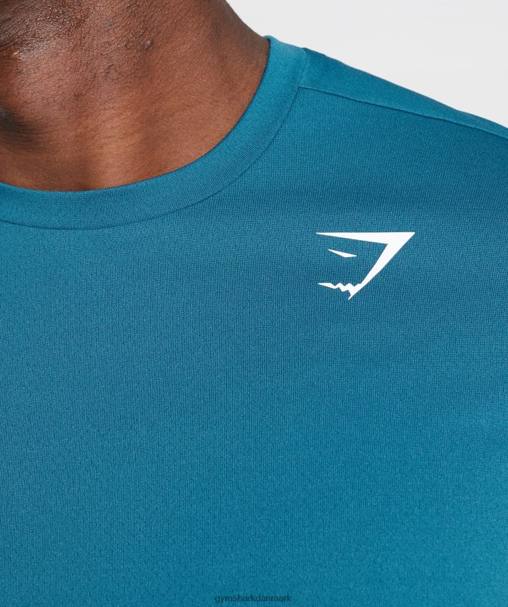 Mænd Gymshark ankomst t-shirt N4ZDDN759 atlantisk blå