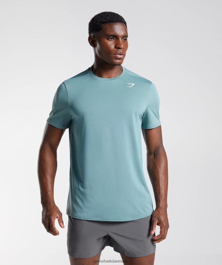 Mænd Gymshark ankomst t-shirt N4ZDDN763 torden blå
