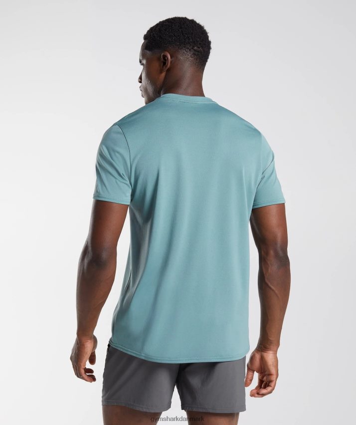 Mænd Gymshark ankomst t-shirt N4ZDDN763 torden blå