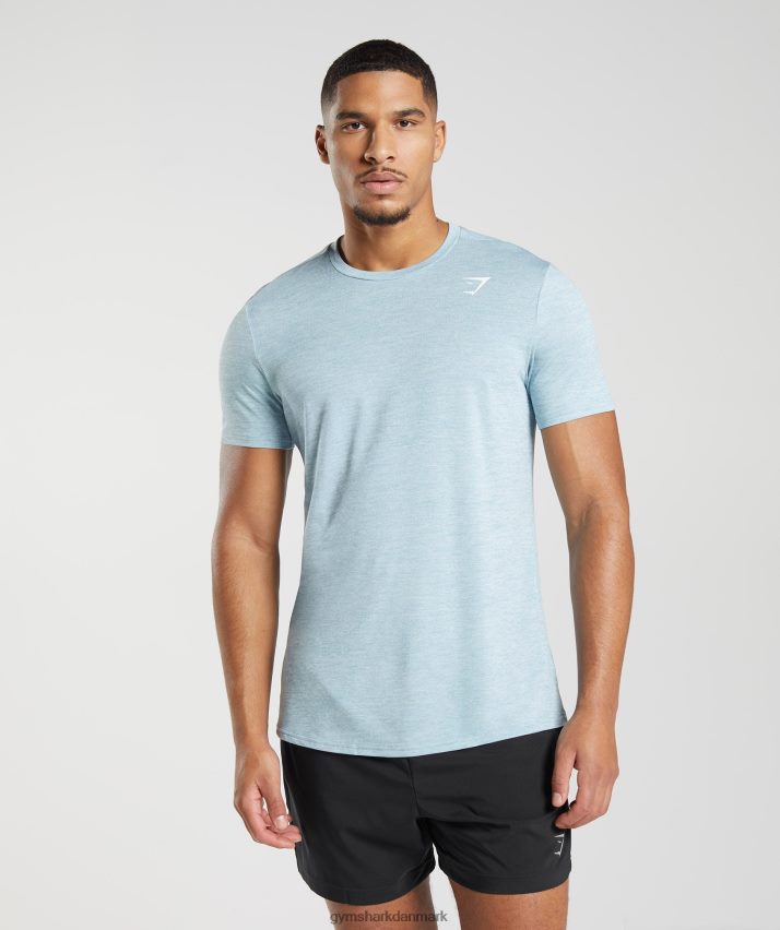 Mænd Gymshark ankomst t-shirt N4ZDDN767 isbjerg blå/isblå mergel