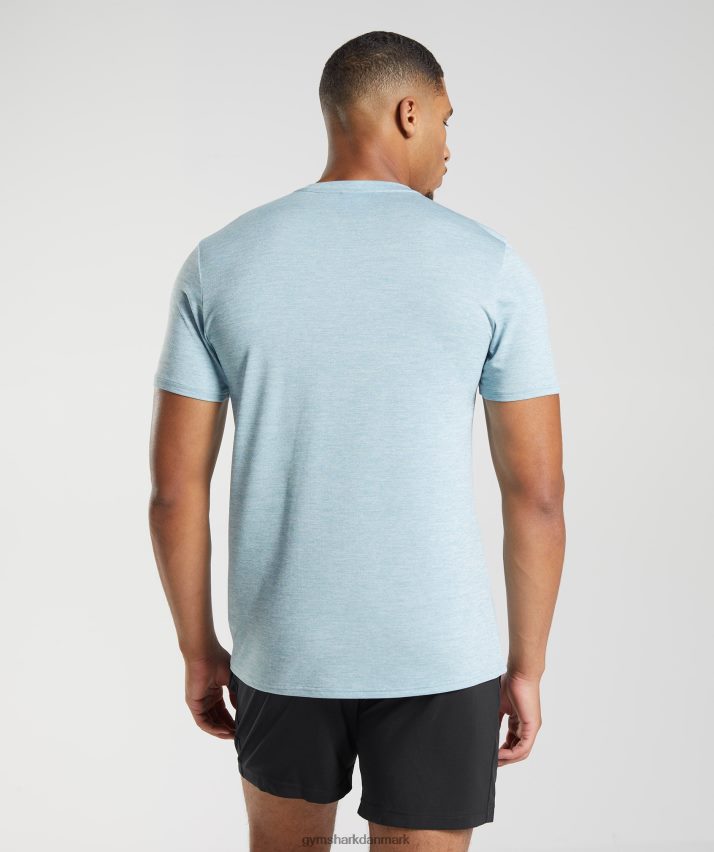 Mænd Gymshark ankomst t-shirt N4ZDDN767 isbjerg blå/isblå mergel